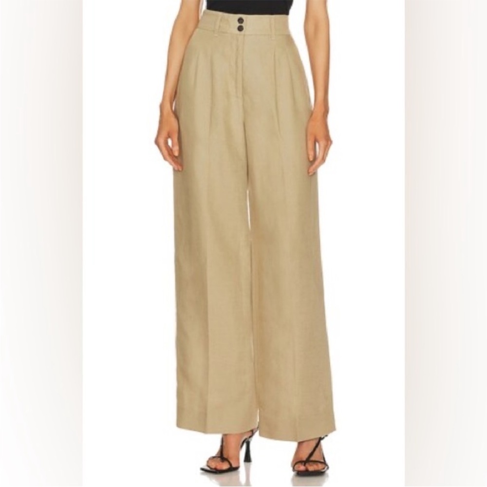 AllSaints Petra Linen-Blend Trouser Size 4